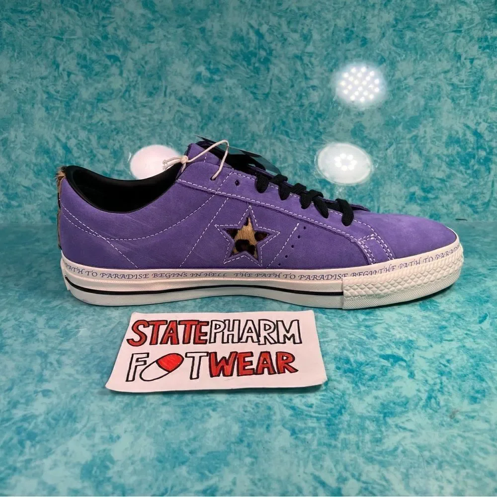Converse One Star Pro Suede Sean Pablo Men's Purple Low Top Shoes Sneakers - Picture 3 of 5